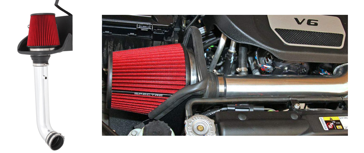 Spectre Air Intake Kit Red Filter Wrangler JK 2 Doors