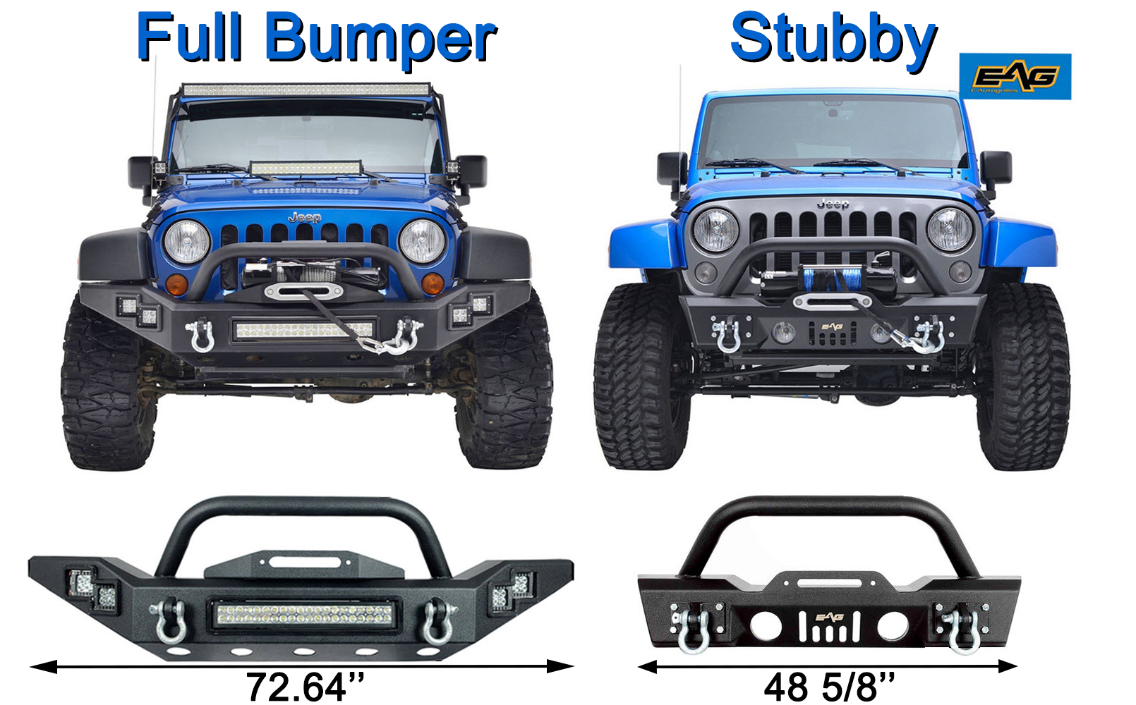 Full vs Stubby Bumpers made by AEG USA